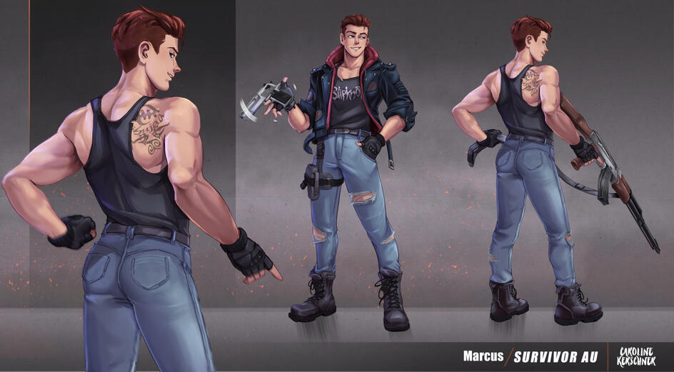 Full rendered character sheet for Anon